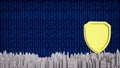 Cybersecurity Shield Protecting Digital City Infrastructure 3d render Royalty Free Stock Photo