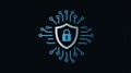 Cybersecurity shield protecting digital data and privacy Royalty Free Stock Photo