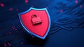 Cybersecurity Solutions: Safeguarding Digital Assets, featuring a graphic of a shield protecting against cyber threats