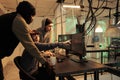 Cybersecurity specialists team fixing computer system cyberattack