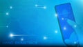 Cybersecurity technology concept. man scans finger print in smartphone. Scanning person fingerprint for mobile identification app