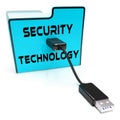 Cybersecurity Technology Hightech Security Guard 3d Rendering