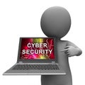 Cybersecurity Technology Hightech Security Guard 3d Rendering
