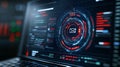 Cybersecurity Threat Detection Interface on Laptop