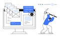 Cybersecurity Threat with Malware Attack on Computer System