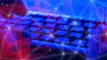 Cybersecurity threats, computer programmer, internet digital transformation, future concept Royalty Free Stock Photo