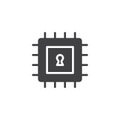 Cybersecurity vector icon.