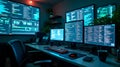 Cybersecurity Workspace Royalty Free Stock Photo