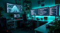 Cybersecurity Workspace Royalty Free Stock Photo