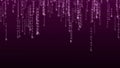 Cyberspace background with a set of numbers. Big data visualization. Abstract matrix. Technology or science banner. 3d