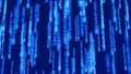 Cyberspace background with a set of numbers. Big data visualization. Abstract matrix. Technology or science banner. 3d