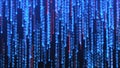 Cyberspace background with a set of numbers. Big data visualization. Abstract matrix. Technology or science banner. 3d Royalty Free Stock Photo