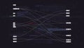 Cyberspace coding and programming virtual communications and data exchange, vector background, abstract matrix space with digits Royalty Free Stock Photo