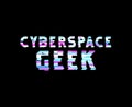 Cyberspace Geek text art design for printing. Trendy typography illustration, hipster style. Gift for crypto technology and NFT