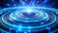 Cyberspace Nexus: A Symphony of Blue and Neon generative AI