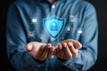 Cyberspace security Protection data, Database hacks, safety online internet cyber crime. hacker attack, Identity theft and Hacking