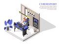 Cybersport Isometric Colored Composition