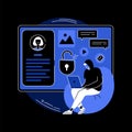 Cyberstalking abstract concept vector illustration.