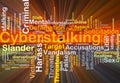 Cyberstalking background concept glowing Royalty Free Stock Photo