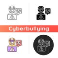 Cyberstalking icon Royalty Free Stock Photo