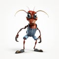 Cybersteampunk Ant Character In 3d Render Cartoon Style