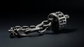 Cybersteampunk-inspired Chain On Black Surface