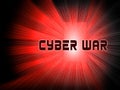 Cyberwar Virtual Warfare Hacking Invasion 2d Illustration Royalty Free Stock Photo