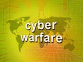 Cyberwarfare Digital Armed Attack Surveillance 2d Illustration Royalty Free Stock Photo