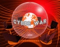 Cyberwarfare Digital Armed Attack Surveillance 3d Illustration Royalty Free Stock Photo