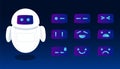 Cyborg bot robot artificial intelligence chat face emotion feeling expression character