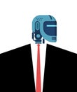 Cyborg businessman. Office Robot Artificial Intelligence. Vector
