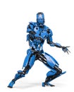 Cyborg is dancing hiphop Royalty Free Stock Photo