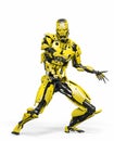 Cyborg is dancing hiphop Royalty Free Stock Photo