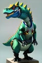 The Cyborg Dinosaur T-Rex design AI model is an advanced artificial intelligence system specifically trained to generate