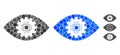 Cyborg Eye Lens Composition Icon of Circles Royalty Free Stock Photo