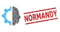 Cyborg Gear Recursion Collage of Cyborg Gear Items and Grunge Normandy Seal
