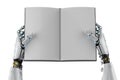 Cyborg hold blank pages book