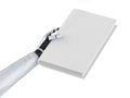 Cyborg hold blank pages book