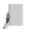 Cyborg hold blank pages book