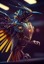 A cyborg humming bird digital art