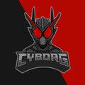Cyborg Robot e-Sports Mascot Logo. Vector Illustration Royalty Free Stock Photo