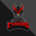Cyborg Robot e-Sports Mascot Logo. Vector Illustration Royalty Free Stock Photo