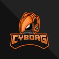 Cyborg Robot e-Sports Mascot Logo. Vector Illustration Royalty Free Stock Photo