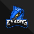 Cyborg Robot e-Sports Mascot Logo. Vector Illustration Royalty Free Stock Photo