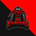 Cyborg Robot e-Sports Mascot Logo. Vector Illustration Royalty Free Stock Photo