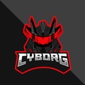 Cyborg Robot e-Sports Mascot Logo. Vector Illustration Royalty Free Stock Photo