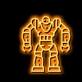 cyborg robot neon glow icon illustration Royalty Free Stock Photo