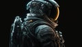cyborg in space military suit, generative ai