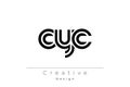 CYC Creative Unique Modern Letter Logo Design Royalty Free Stock Photo