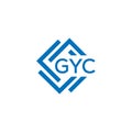 CYC letter logo design on white background. CYC creative circle letter logo concept. CYC letter design